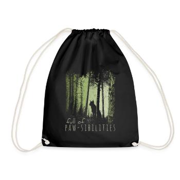 Plein de Pawsibilities ! Lynx Silhouette Wildcat - Sac de sport léger - noir - Devant