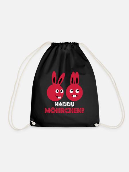 Haddu Möhrchen | Ostern, Osterhase, Osterei - Turnbeutel - Schwarz