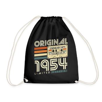 Original 1954 Vintage Vintage Rétro Anniversaire - Sac de sport léger - noir - Devant