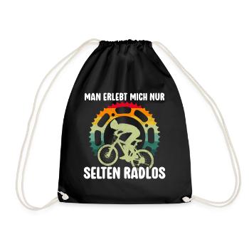 Rarely wheelless bicycle mountain bike road bike bike - Drawstring Bag - black - Front