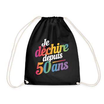 Je déchire depuis 50 ans - Sac de sport léger - noir - Devant