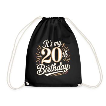 It's my 20th Birthday - Sac de sport léger - noir - Devant