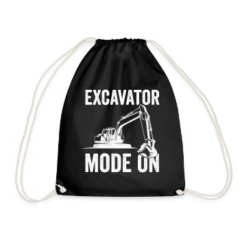 Ouvrier du bâtiment excavatrice - Sac de sport léger - noir - Devant
