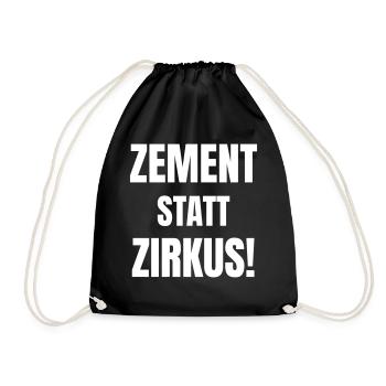 Du ciment au lieu du cirque ! - Sac de sport léger - noir - Devant