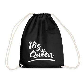 Chemise de partenaire sa reine - Sac de sport léger - noir - Devant