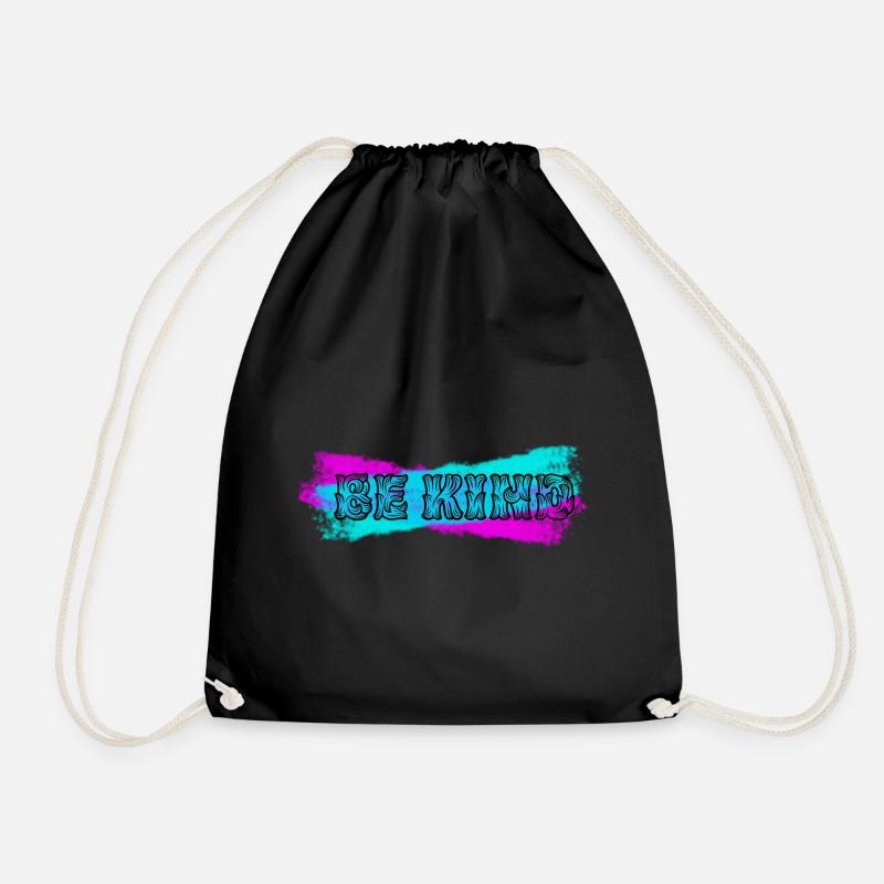 BE KIND - Turnbeutel - Schwarz