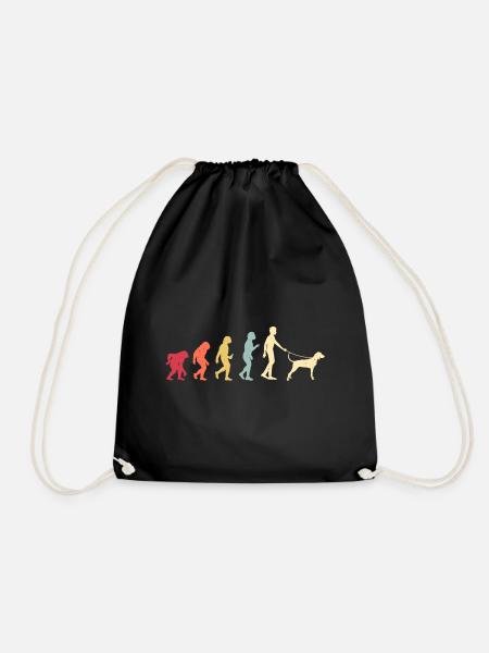 Black and Tan Coonhound - Drawstring Bag - black
