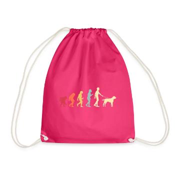 Black Mouth Cur - Drawstring Bag - fuchsia - Front