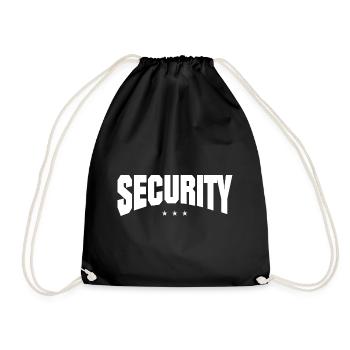 Security Sicherheitsdienst Party - Turnbeutel - Schwarz - Vorne