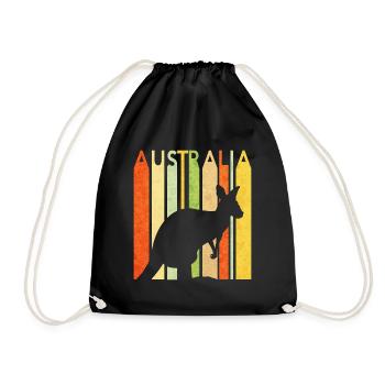 Kangourou rétro - Sac de sport léger - noir - Devant