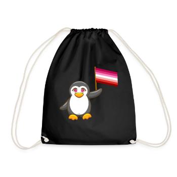 Mois de la Gay Pride Antarctique Animal Penguin Lesbienne LGBT - Sac de sport léger - noir - Devant