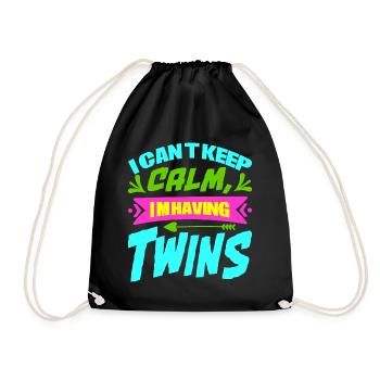 Mère Enceinte Bébé Nourrisson T-shirt Maman - Sac de sport léger - noir - Devant