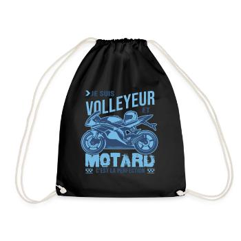 motard parfait volleyeur parfait - Sac de sport léger - noir - Devant