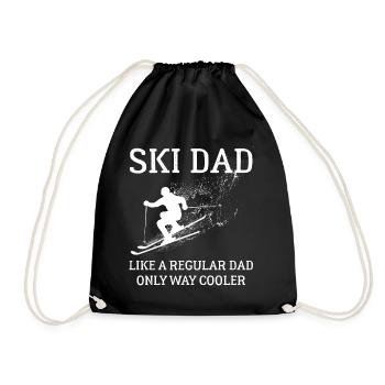 Ski Dad, like a regular dad only way cooler - Turnbeutel - Schwarz - Vorne