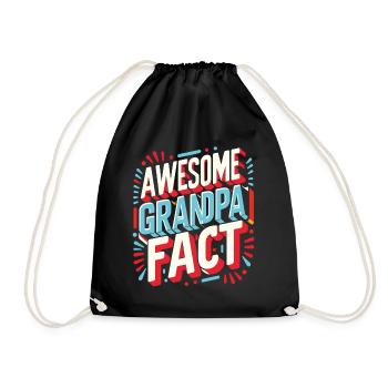 Grandpa Best Angler Baker Buddy Buddy - Drawstring Bag - black - Front