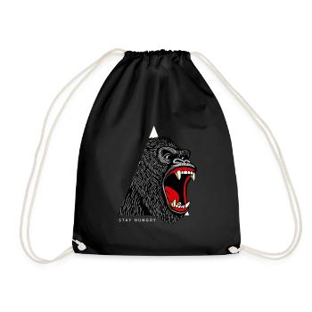 kingkong King Monkey Cree Gorilla - Drawstring Bag - black - Front