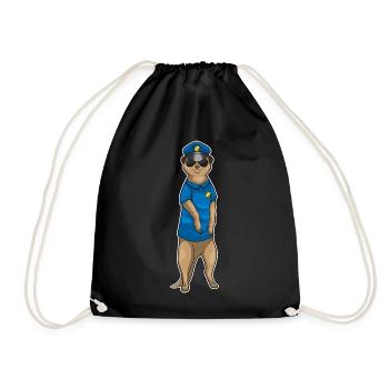 Policier Suricate Police des Lunettes de Soleil - Sac de sport léger - noir - Devant