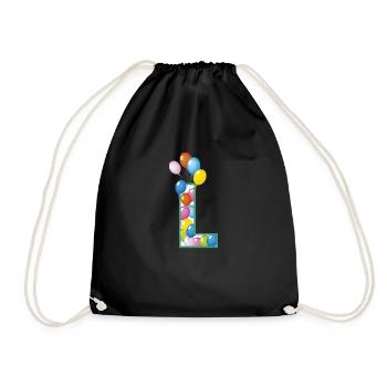 Lettre L ballons - Sac de sport léger - noir - Devant