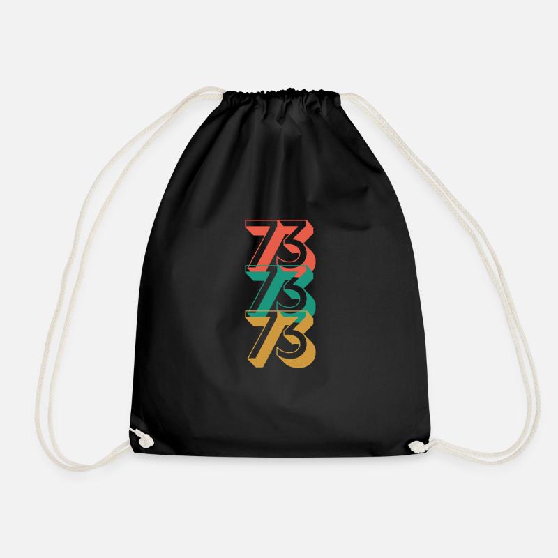 Your Year of Birth 1973 T-Shirt - Drawstring Bag - black