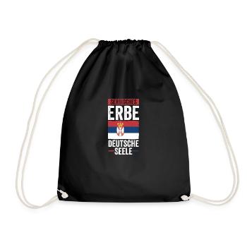 Serbian Serbian Germany Serbia - Drawstring Bag - black - Front
