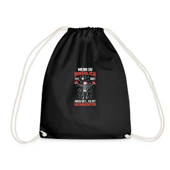 Noël du Père Noël - Sac de sport léger - noir - Devant