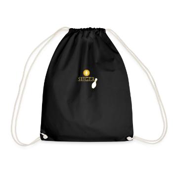 Kegeln Bowling Sieger Geschenk Bewegung Trophäe - Turnbeutel - Schwarz - Vorne