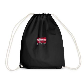 Drapeau danois - Sac de sport léger - noir - Devant