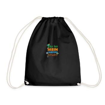 Camping Camper Funny Funny saying - Drawstring Bag - black - Front