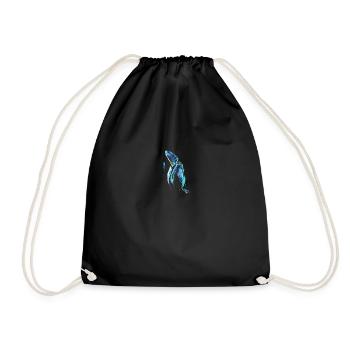 Plongeur, baleine bosse, plongée, baleine, plongée sous-marine - Sac de sport léger - noir - Devant