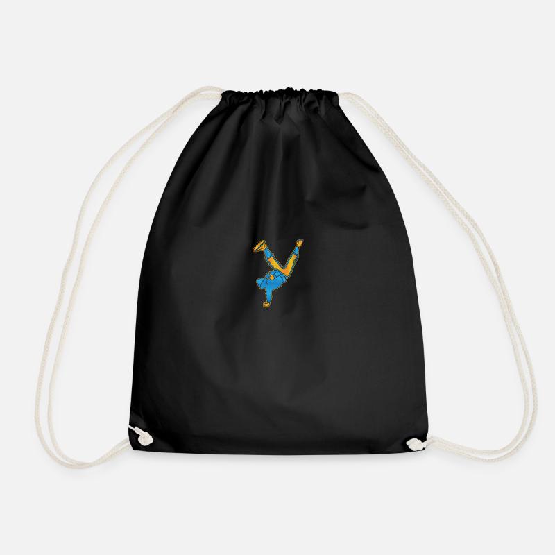 break dancing - Drawstring Bag - black