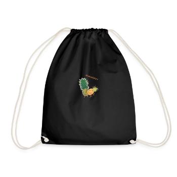 PINEAPPLE - Pineapple sex pun - Drawstring Bag - black - Front