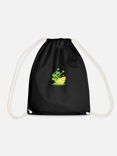 slug - Drawstring Bag - black
