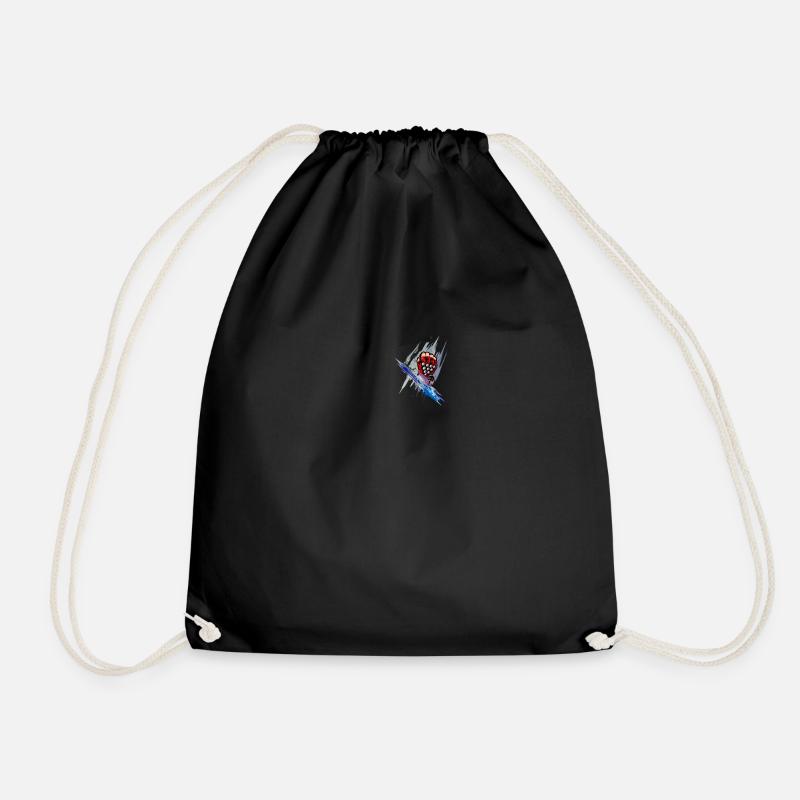 fighter glove art - Drawstring Bag - black