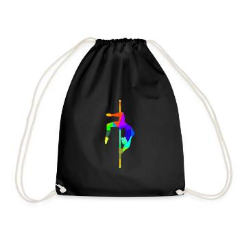 Pole Dancing Arc-en-ciel Couleurs Polygone Sports - Sac de sport léger - noir - Devant