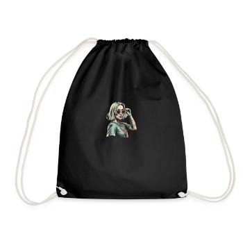 Strong Girl - Drawstring Bag - black - Front