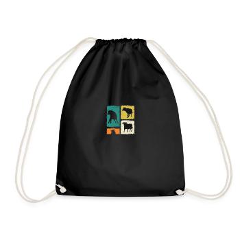 Bovins de buffle Bœufs - Sac de sport léger - noir - Devant