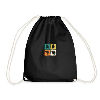 Bovins de buffle Bœufs - Sac de sport léger - noir - Devant