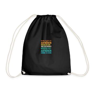 I wanted to stop being mean - Drawstring Bag - black - Front