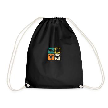 Poulets Coq Dinde - Sac de sport léger - noir - Devant