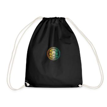 David - Drawstring Bag - black - Front