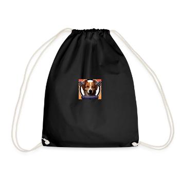 Dog Hund - Turnbeutel - Schwarz - Vorne