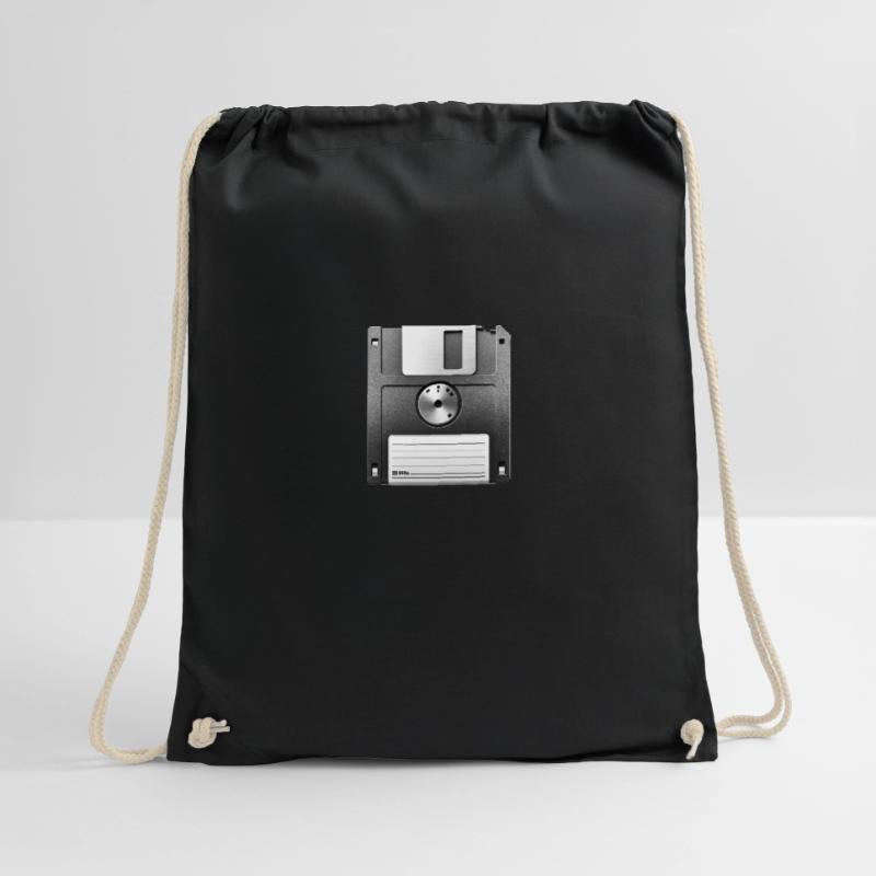 Basic floppy disk Drawstring Bag