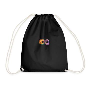 Unendlichkeitszeichen you and me infinity sign - Turnbeutel - Schwarz - Vorne