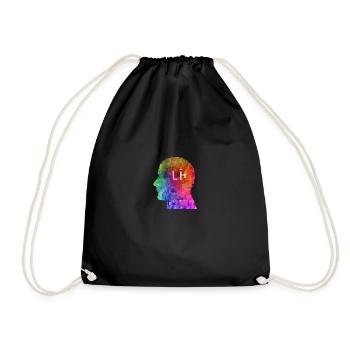 LGBTQIA+ Regenbogen KI Glitch - Turnbeutel - Schwarz - Vorne