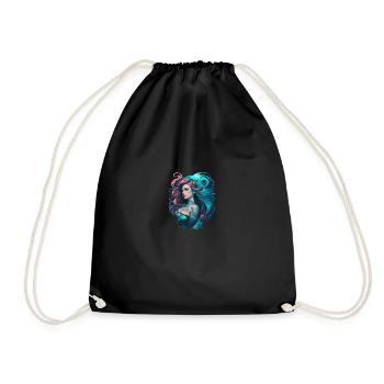 Sirène avec tatouage - Sac de sport léger - noir - Devant