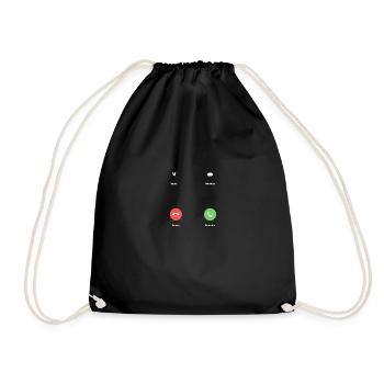 Call - Drawstring Bag - black - Front