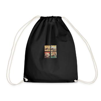 Affiche de moto vintage, moto vintage - Sac de sport léger - noir - Devant
