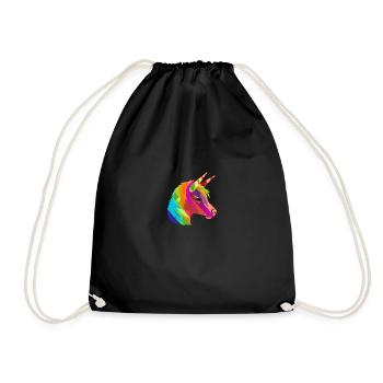 LGBTQAI+ Unicorn - Drawstring Bag - black - Front