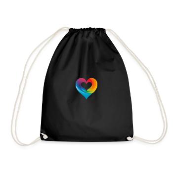 Love for LGBTQIA+ community - Drawstring Bag - black - Front