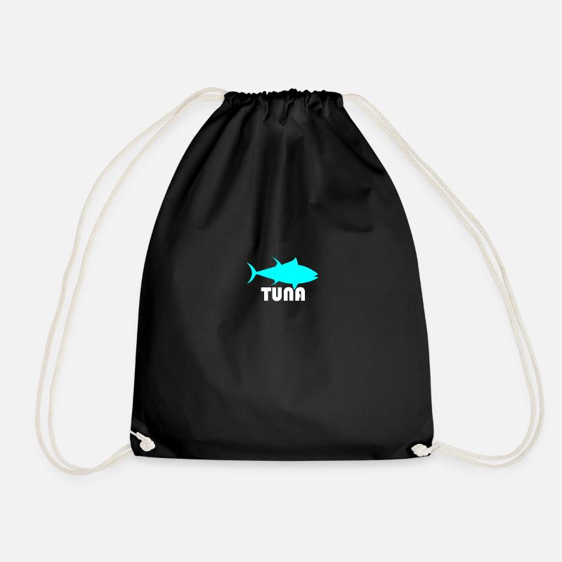 tuna - Drawstring Bag - black
